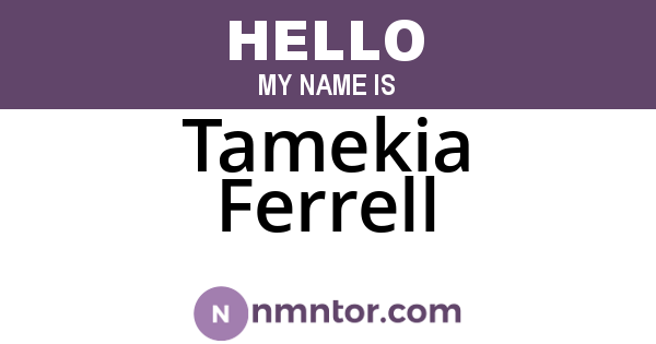 Tamekia Ferrell