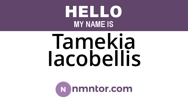 Tamekia Iacobellis