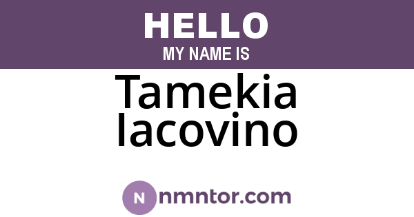 Tamekia Iacovino