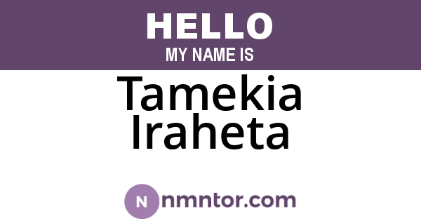 Tamekia Iraheta