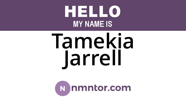 Tamekia Jarrell