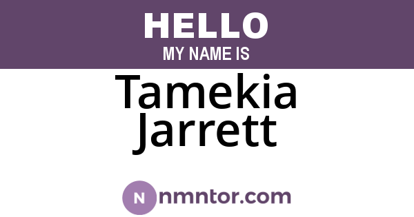 Tamekia Jarrett
