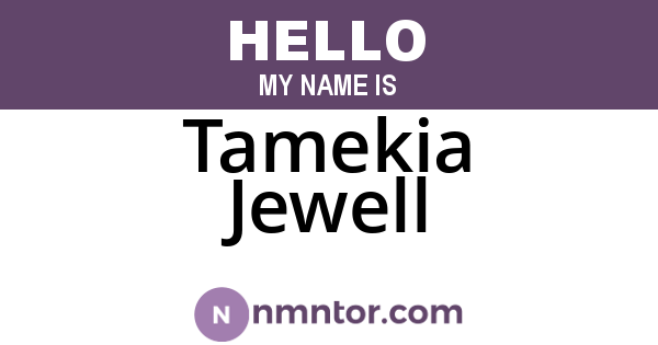 Tamekia Jewell