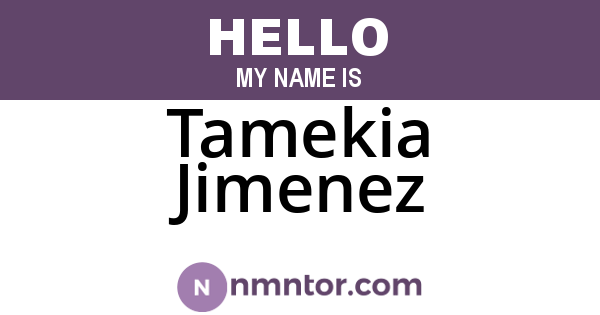 Tamekia Jimenez