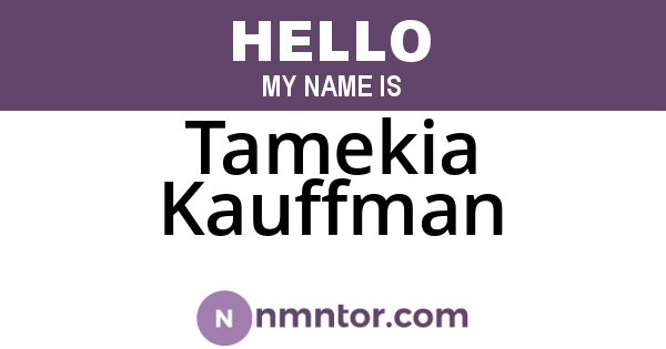 Tamekia Kauffman