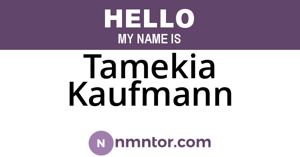 Tamekia Kaufmann