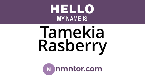 Tamekia Rasberry
