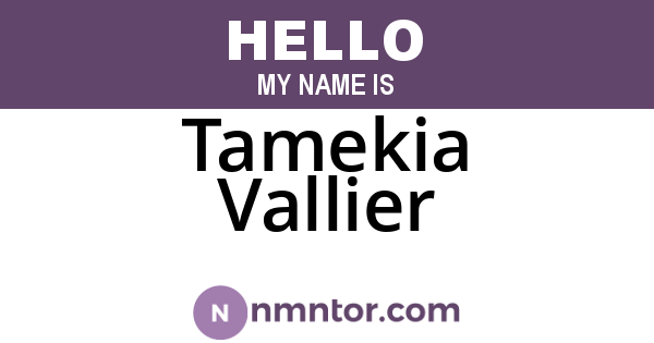 Tamekia Vallier
