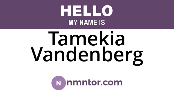 Tamekia Vandenberg