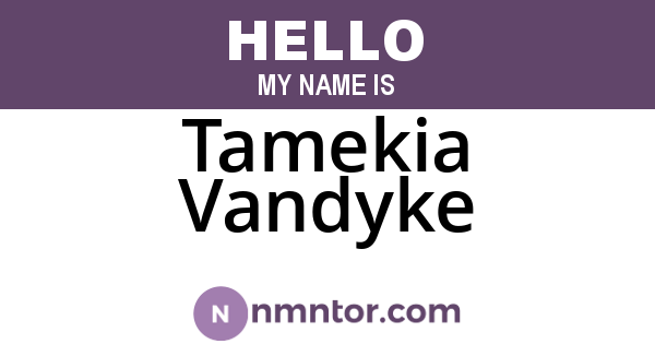 Tamekia Vandyke