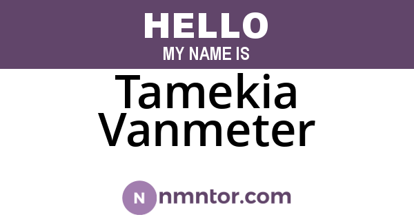 Tamekia Vanmeter