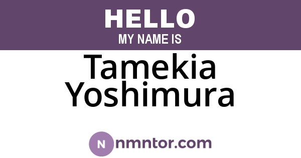 Tamekia Yoshimura