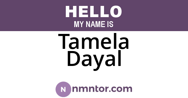 Tamela Dayal