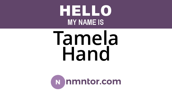 Tamela Hand
