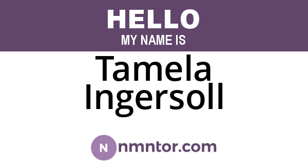Tamela Ingersoll