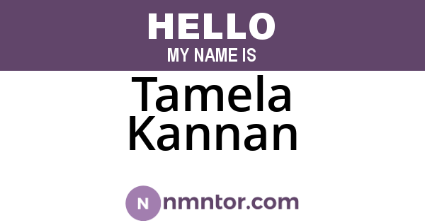 Tamela Kannan