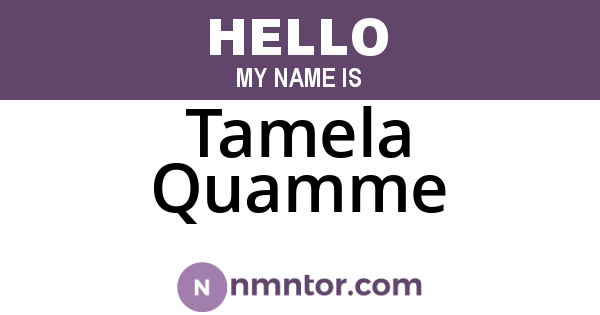 Tamela Quamme