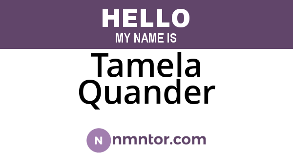 Tamela Quander