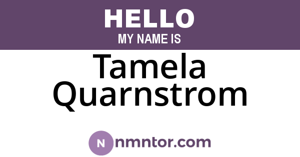 Tamela Quarnstrom