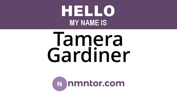 Tamera Gardiner