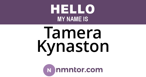 Tamera Kynaston