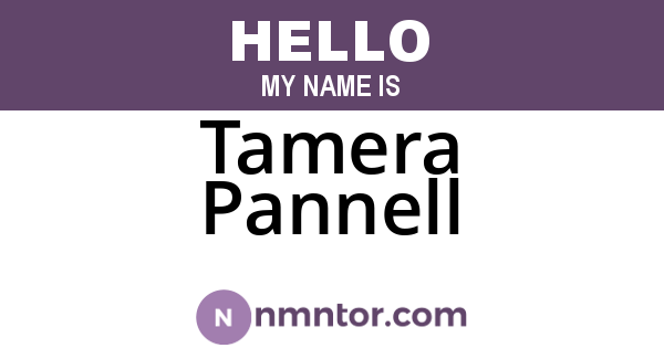 Tamera Pannell