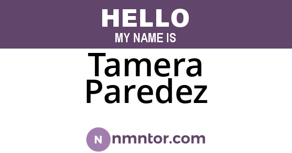 Tamera Paredez