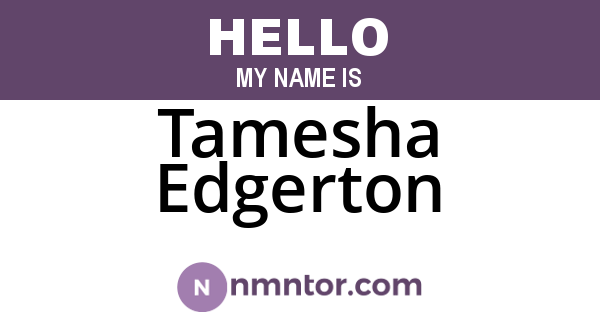 Tamesha Edgerton