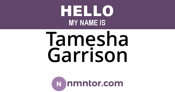 Tamesha Garrison