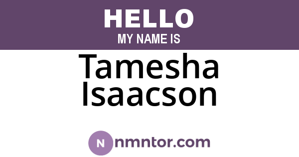 Tamesha Isaacson