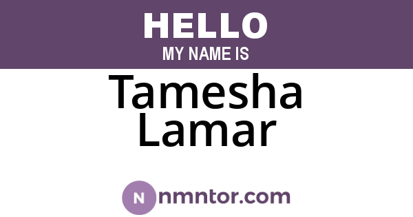 Tamesha Lamar