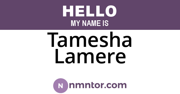 Tamesha Lamere