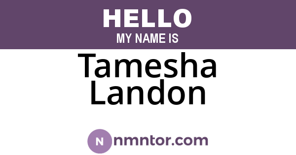 Tamesha Landon