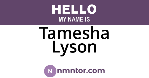 Tamesha Lyson