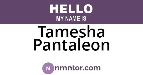 Tamesha Pantaleon