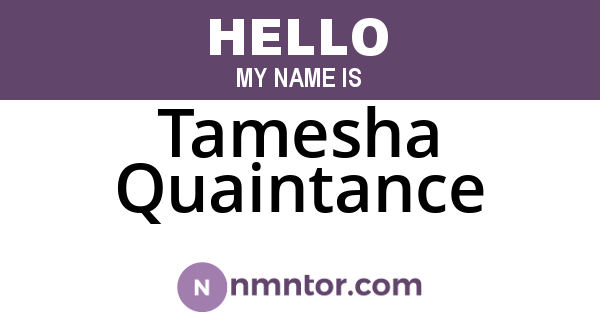Tamesha Quaintance