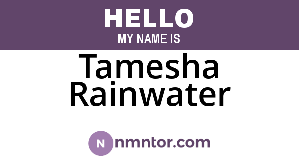 Tamesha Rainwater