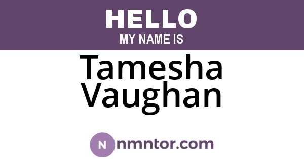 Tamesha Vaughan