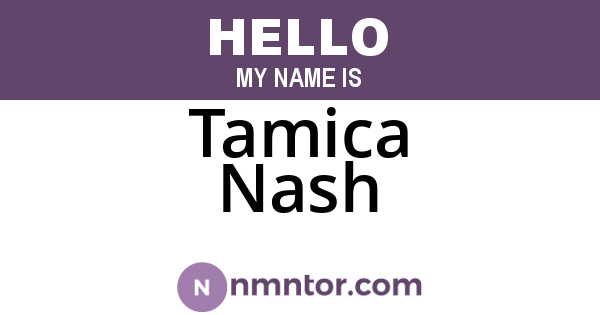 Tamica Nash