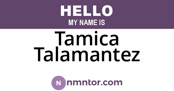 Tamica Talamantez