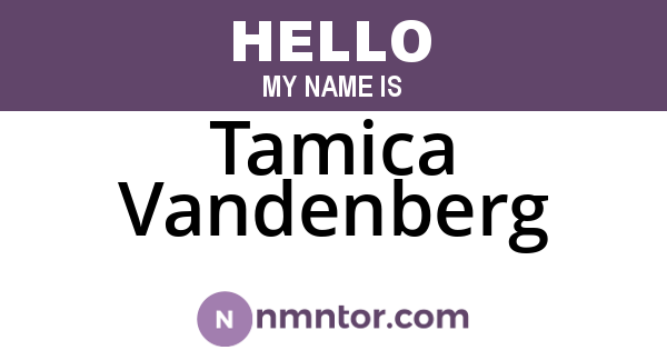 Tamica Vandenberg