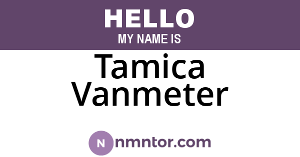 Tamica Vanmeter