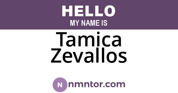 Tamica Zevallos