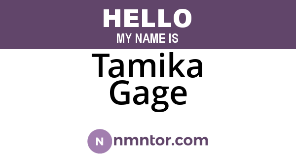 Tamika Gage