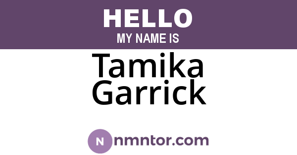 Tamika Garrick