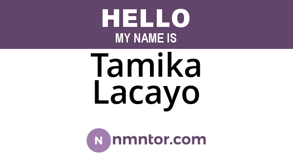 Tamika Lacayo