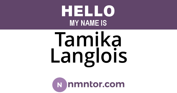 Tamika Langlois
