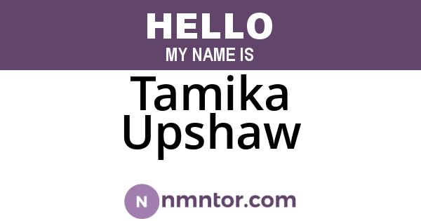 Tamika Upshaw
