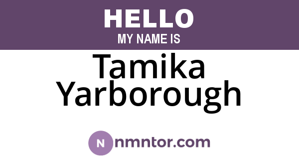 Tamika Yarborough
