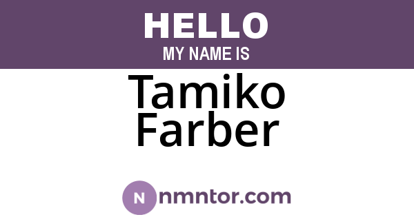 Tamiko Farber
